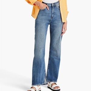 DL1961 Emilie Medium Wash Faded High Rise Straight Leg Jeans